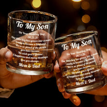 Load image into Gallery viewer, Personalized Custom Whiskey Glass for Son | Ideal Gift for Men
