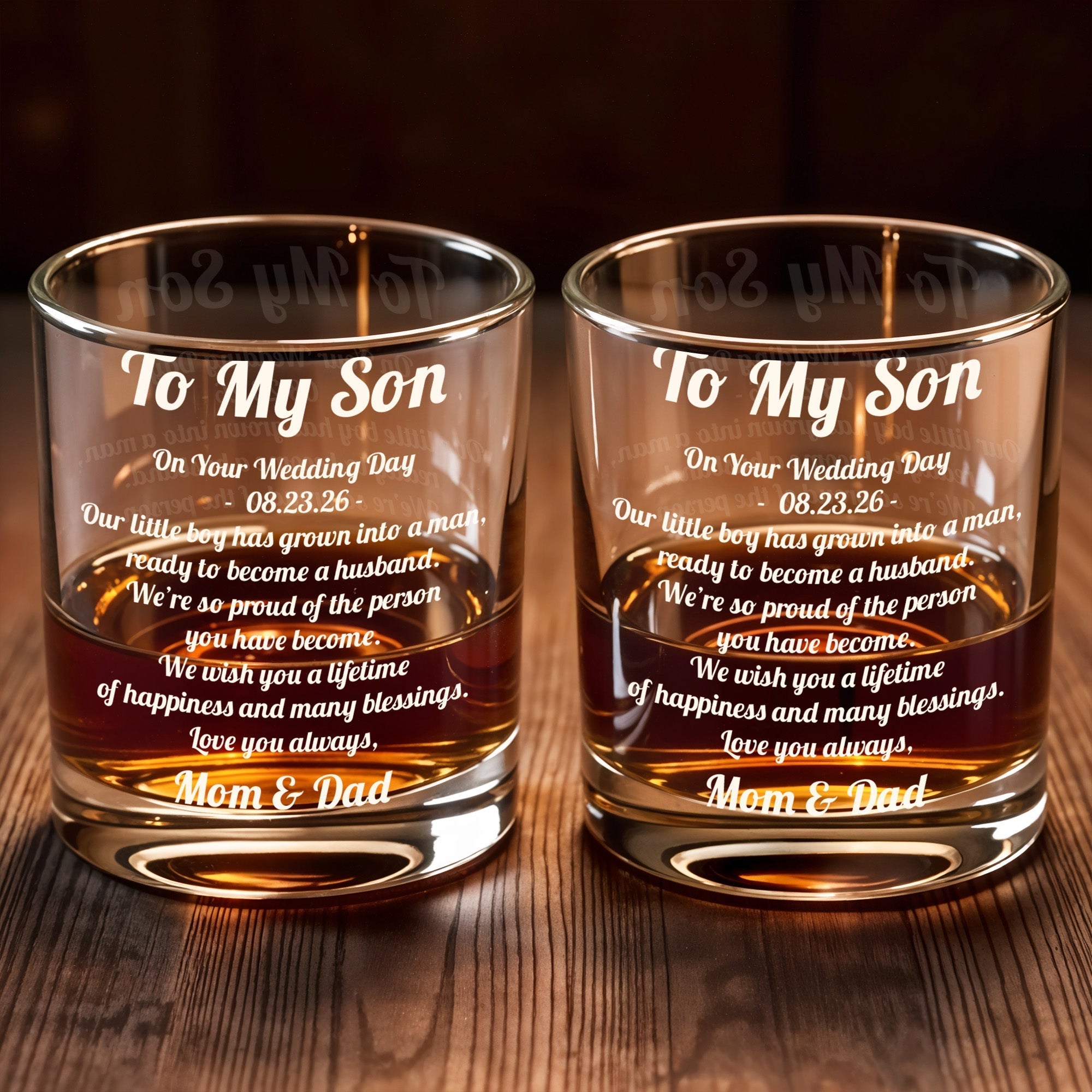Personalized Custom Whiskey Glass for Son | Ideal Gift for Men