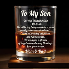 Load image into Gallery viewer, Personalized Custom Whiskey Glass for Son | Ideal Gift for Men
