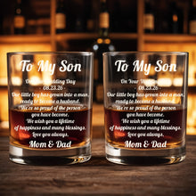 Load image into Gallery viewer, Personalized Custom Whiskey Glass for Son | Ideal Gift for Men

