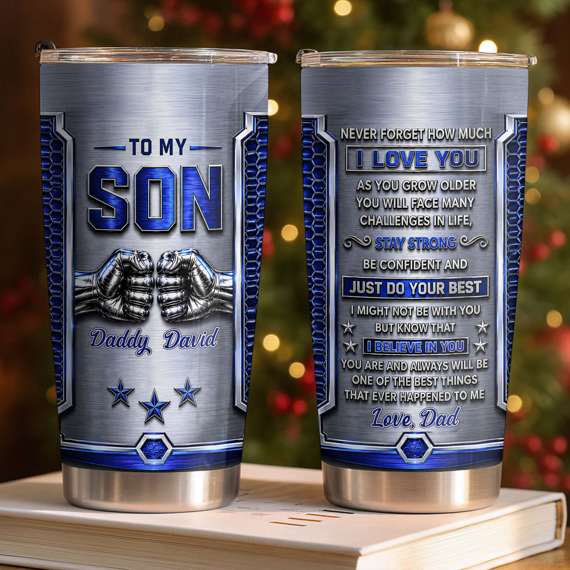 Personalized Stainless Steel Tumbler Custom Gift for Son