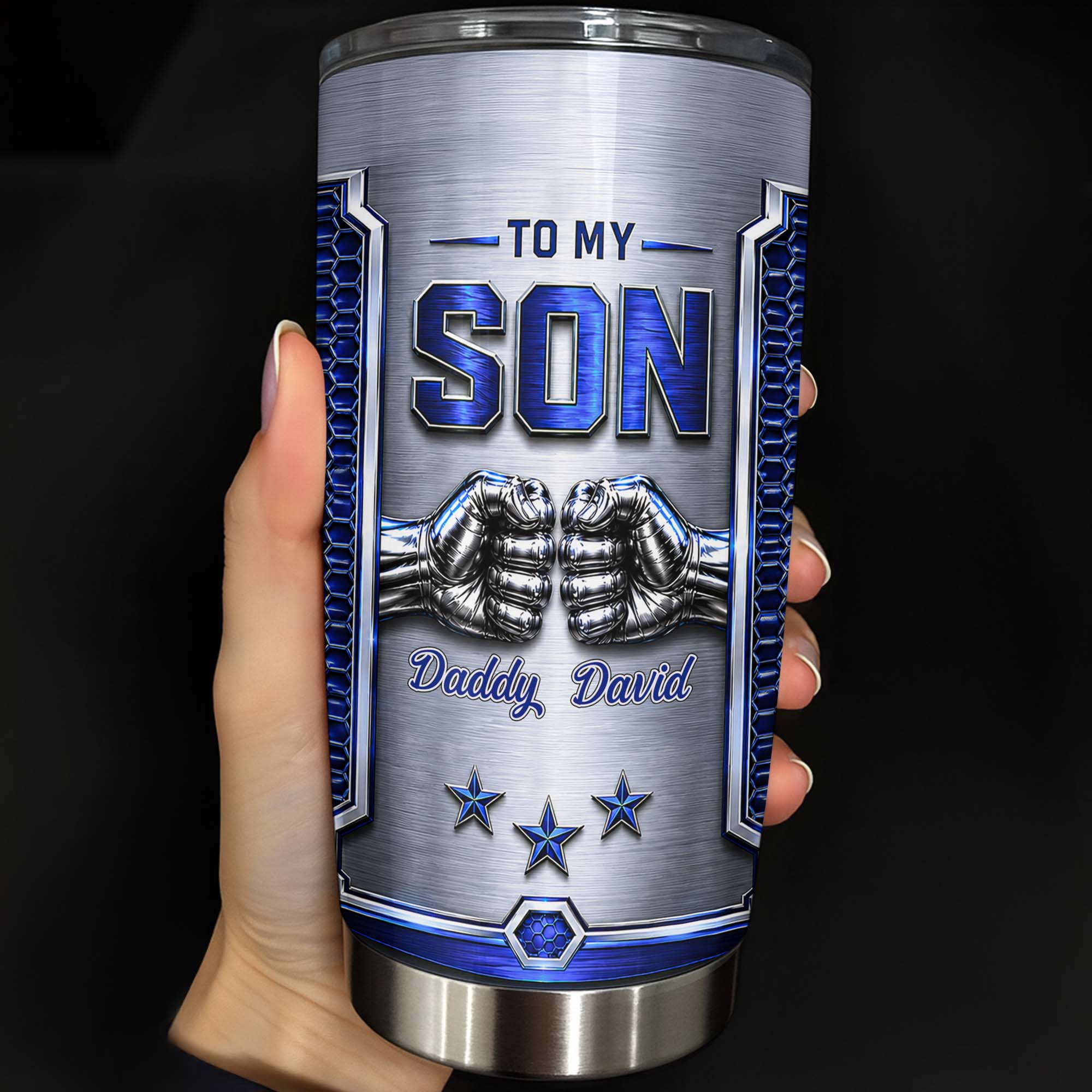 Personalized Stainless Steel Tumbler Custom Gift for Son