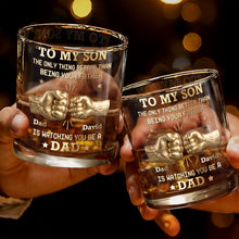 Load image into Gallery viewer, Personalized Custom Whiskey Glass Fist Bump Gift for Son
