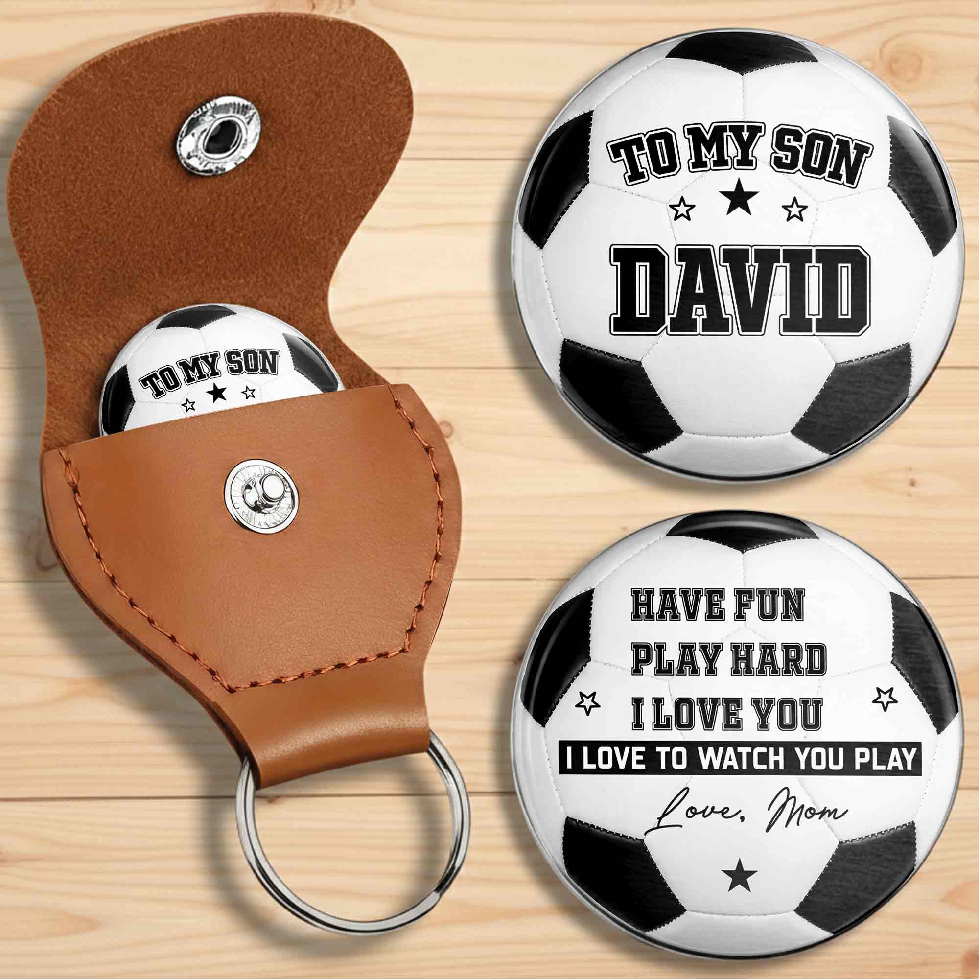 Personalized Custom Pocket Hug Token for Son with Message