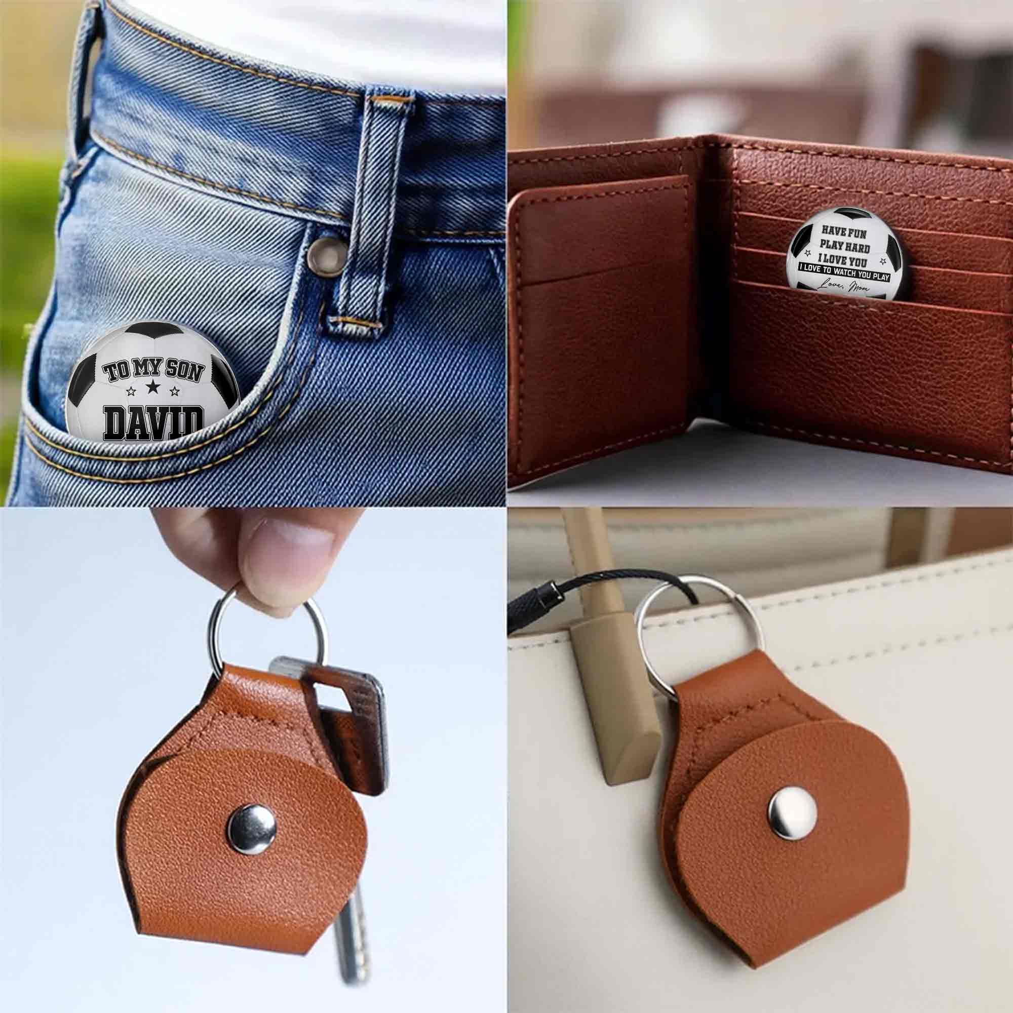 Personalized Custom Pocket Hug Token for Son with Message