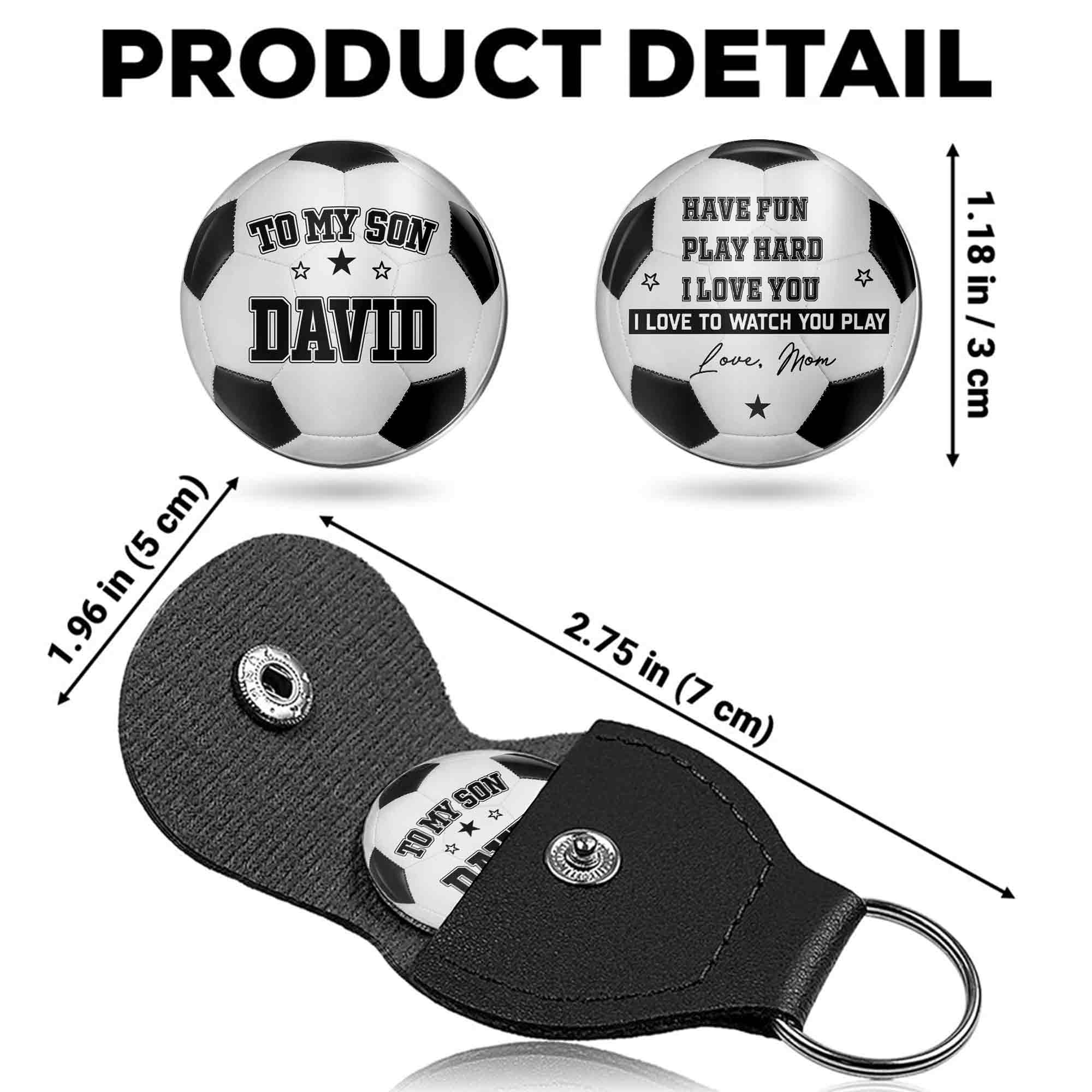 Personalized Custom Pocket Hug Token for Son with Message