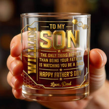 Load image into Gallery viewer, Personalized Whiskey Glass Custom Name Gift for Dad
