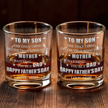 Load image into Gallery viewer, Personalized Custom Whiskey Glass Gift for Son with Hearts
