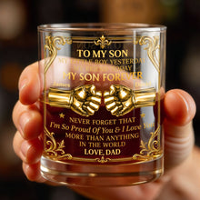 Load image into Gallery viewer, Personalized Custom Whiskey Glass Fist Bump Gift for Son
