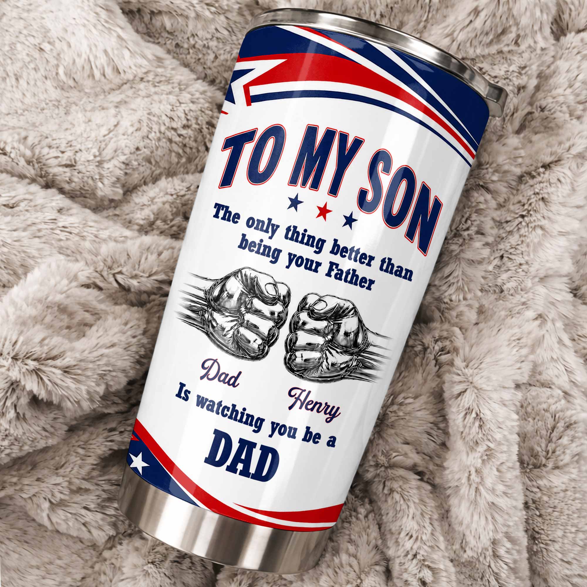 Personalized Stainless Steel Tumbler Custom Name Gift for Son
