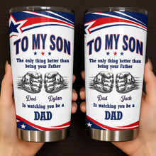 Load image into Gallery viewer, Personalized Stainless Steel Tumbler Custom Name Gift for Son
