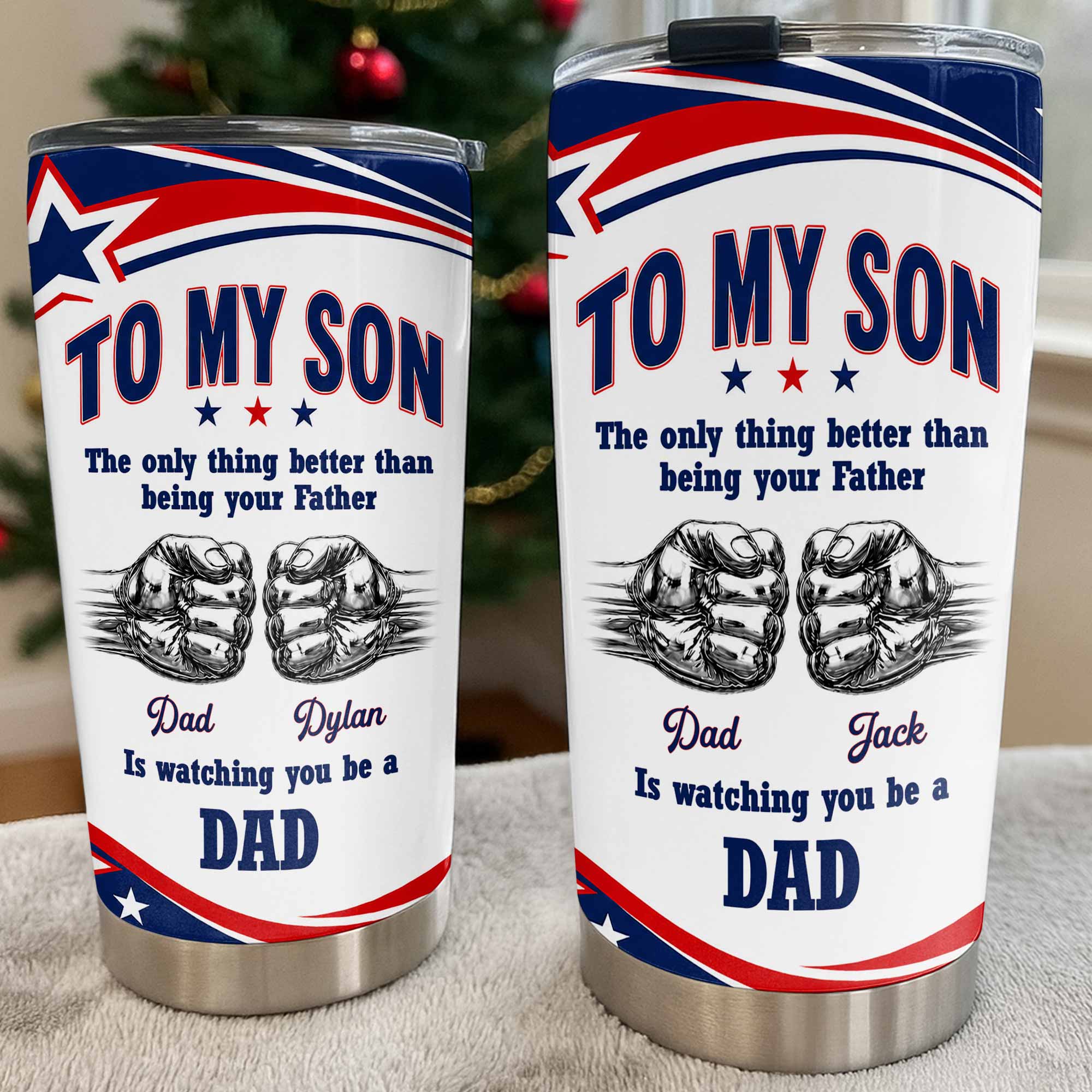 Personalized Stainless Steel Tumbler Custom Name Gift for Son