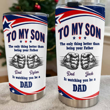 Load image into Gallery viewer, Personalized Stainless Steel Tumbler Custom Name Gift for Son
