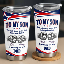 Load image into Gallery viewer, Personalized Stainless Steel Tumbler Custom Name Gift for Son
