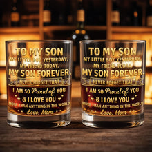 Load image into Gallery viewer, Personalized Whiskey Glass Custom Gift for Son Birthday Christmas
