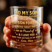 Load image into Gallery viewer, Personalized Whiskey Glass Custom Gift for Son Birthday Christmas

