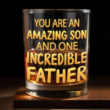 Load image into Gallery viewer, Personalized Custom Whiskey Glass Gift for Dad - 3D Golden Text
