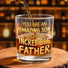 Load image into Gallery viewer, Personalized Custom Whiskey Glass Gift for Dad - 3D Golden Text
