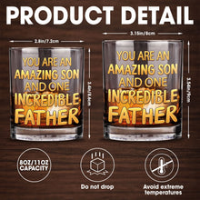 Load image into Gallery viewer, Personalized Custom Whiskey Glass Gift for Dad - 3D Golden Text
