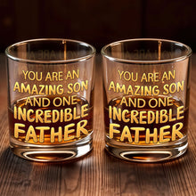 Load image into Gallery viewer, Personalized Custom Whiskey Glass Gift for Dad - 3D Golden Text
