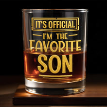 Load image into Gallery viewer, Personalized Custom Whiskey Glass with Golden Letters Gift for Son
