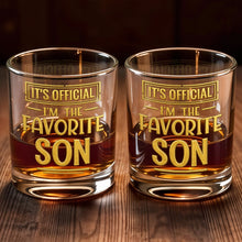Load image into Gallery viewer, Personalized Custom Whiskey Glass with Golden Letters Gift for Son
