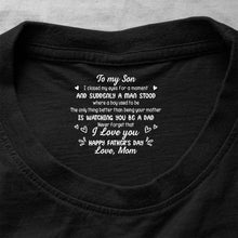 Load image into Gallery viewer, Personalized Cotton T-Shirt Custom Inside Neck Print for Son
