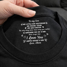 Load image into Gallery viewer, Personalized T-Shirt for Son Custom Inside Neck Print Gift
