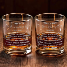 Load image into Gallery viewer, Personalized Whiskey Glass Custom Gift for Son on Wedding Day
