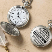 Load image into Gallery viewer, Personalized Silver Plated Pocket Watch Gift for Son - Engraved
