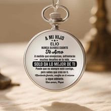 Load image into Gallery viewer, Personalized Silver-Plated Pocket Watch Custom Gift for Son
