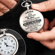 Load image into Gallery viewer, Personalized Silver-Plated Pocket Watch Custom Gift for Son
