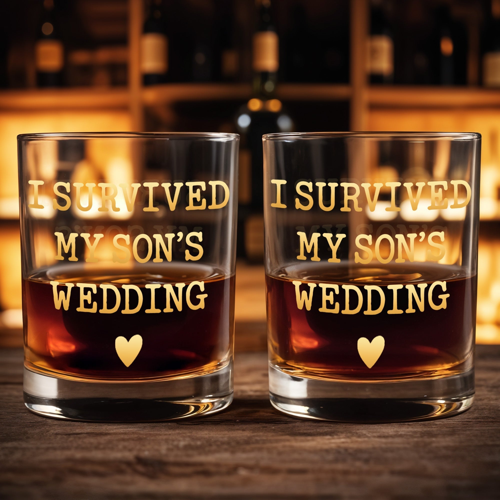 Personalized Custom Whiskey Glass Gift for Son Wedding Day