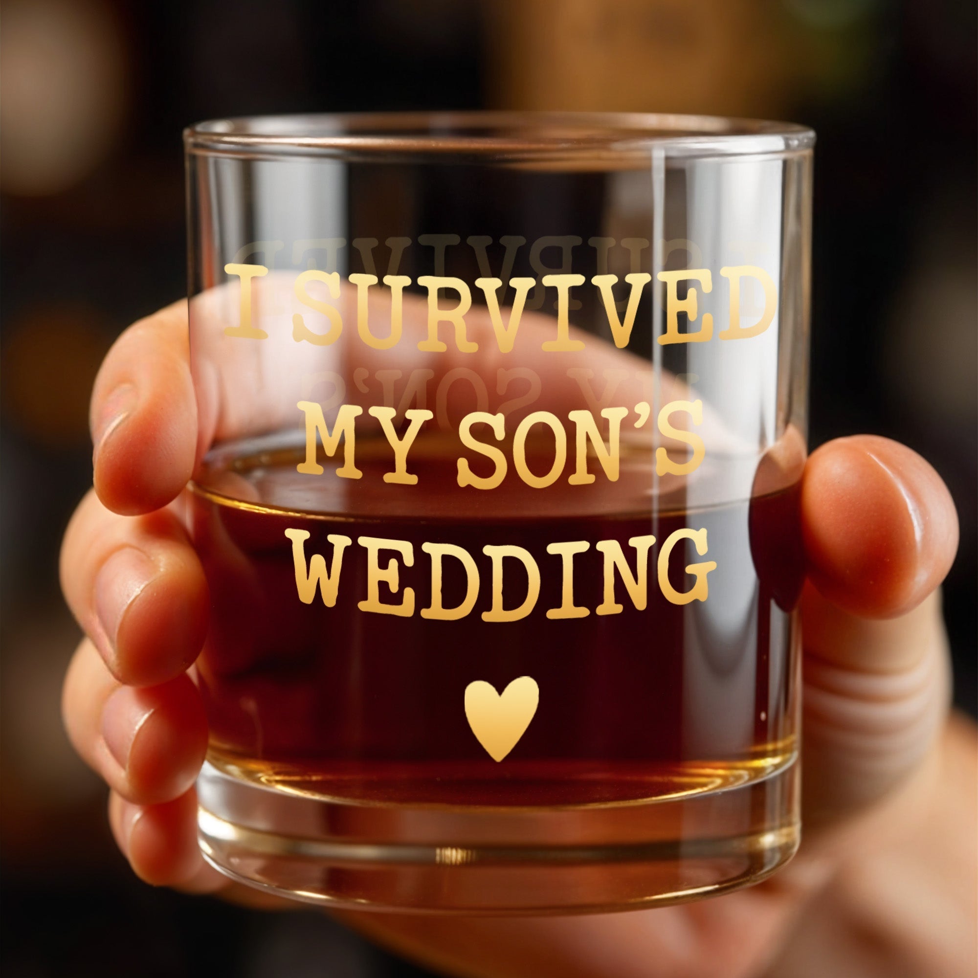 Personalized Custom Whiskey Glass Gift for Son Wedding Day