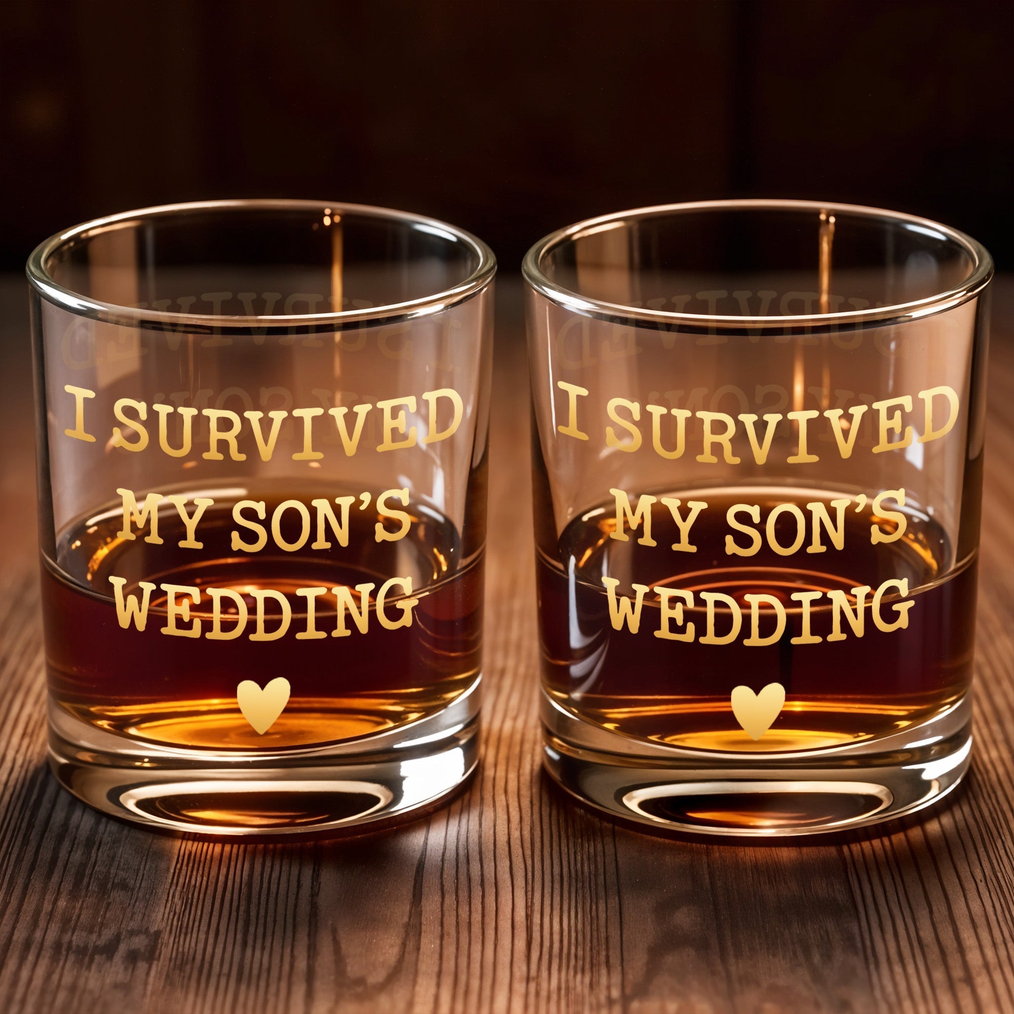 Personalized Custom Whiskey Glass Gift for Son Wedding Day