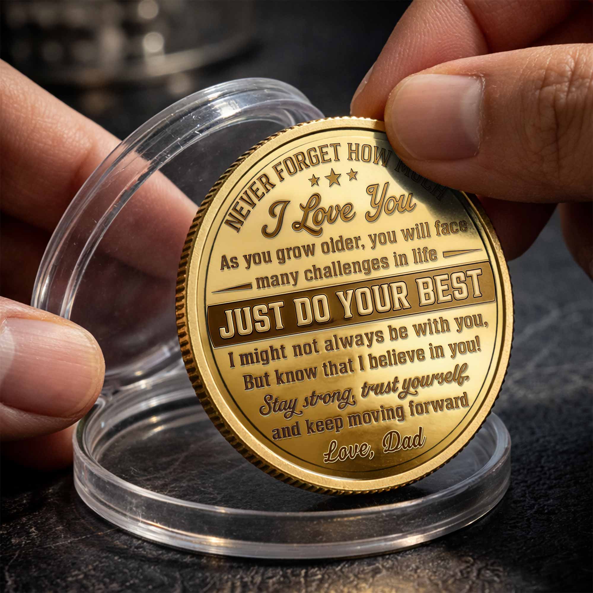 Custom Commemorative Coin Gift for Son - USA Flag Keepsake