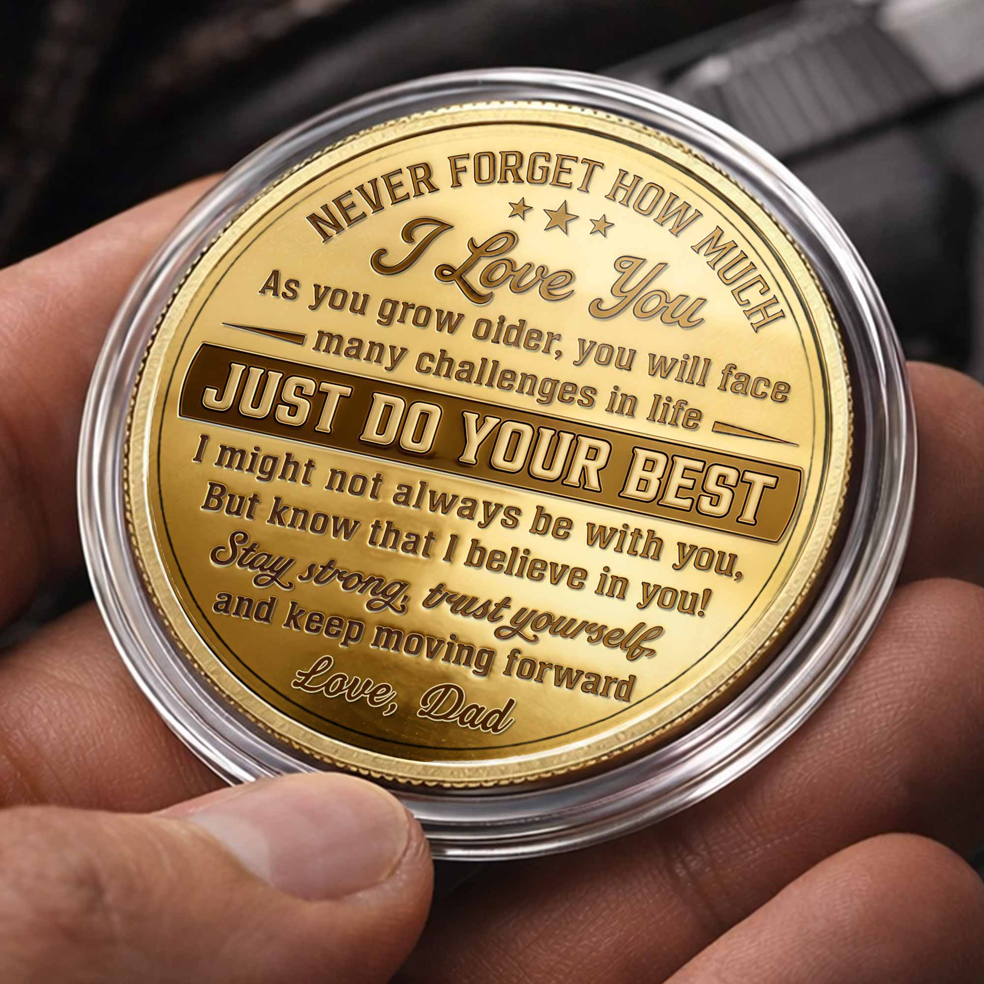 Custom Commemorative Coin Gift for Son - USA Flag Keepsake
