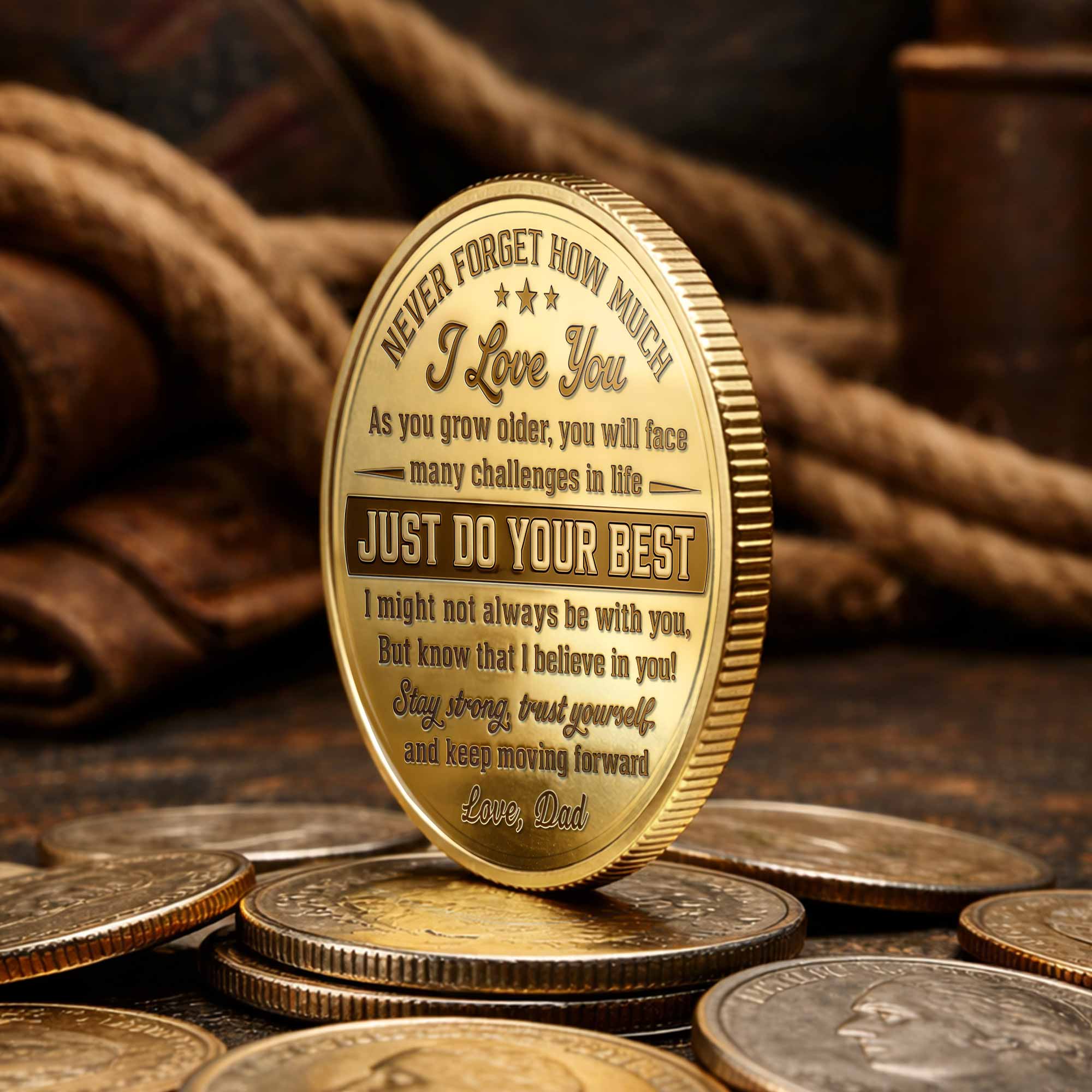 Custom Commemorative Coin Gift for Son - USA Flag Keepsake