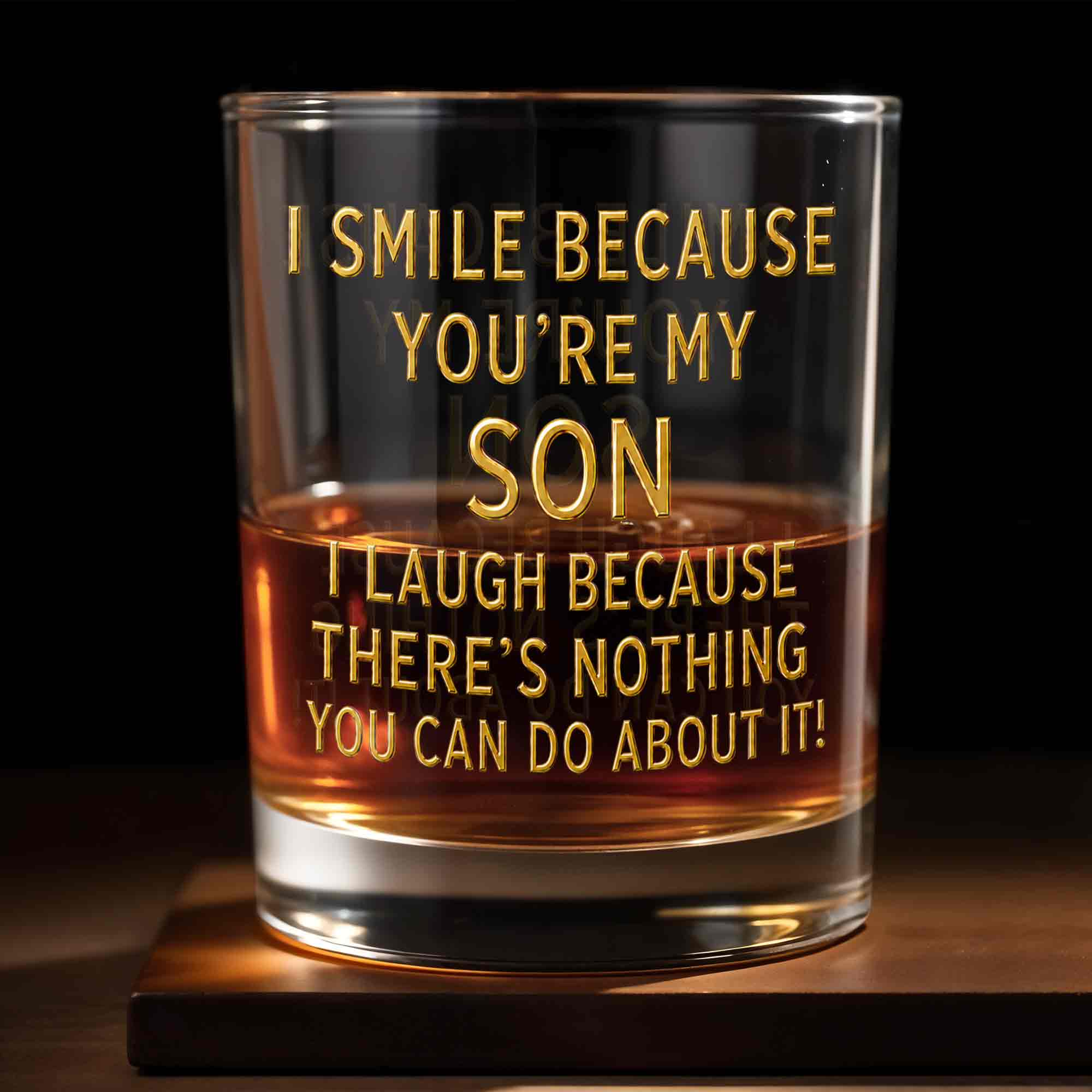 Personalized Custom Whiskey Glass Funny Gift for Son - 8oz/11oz
