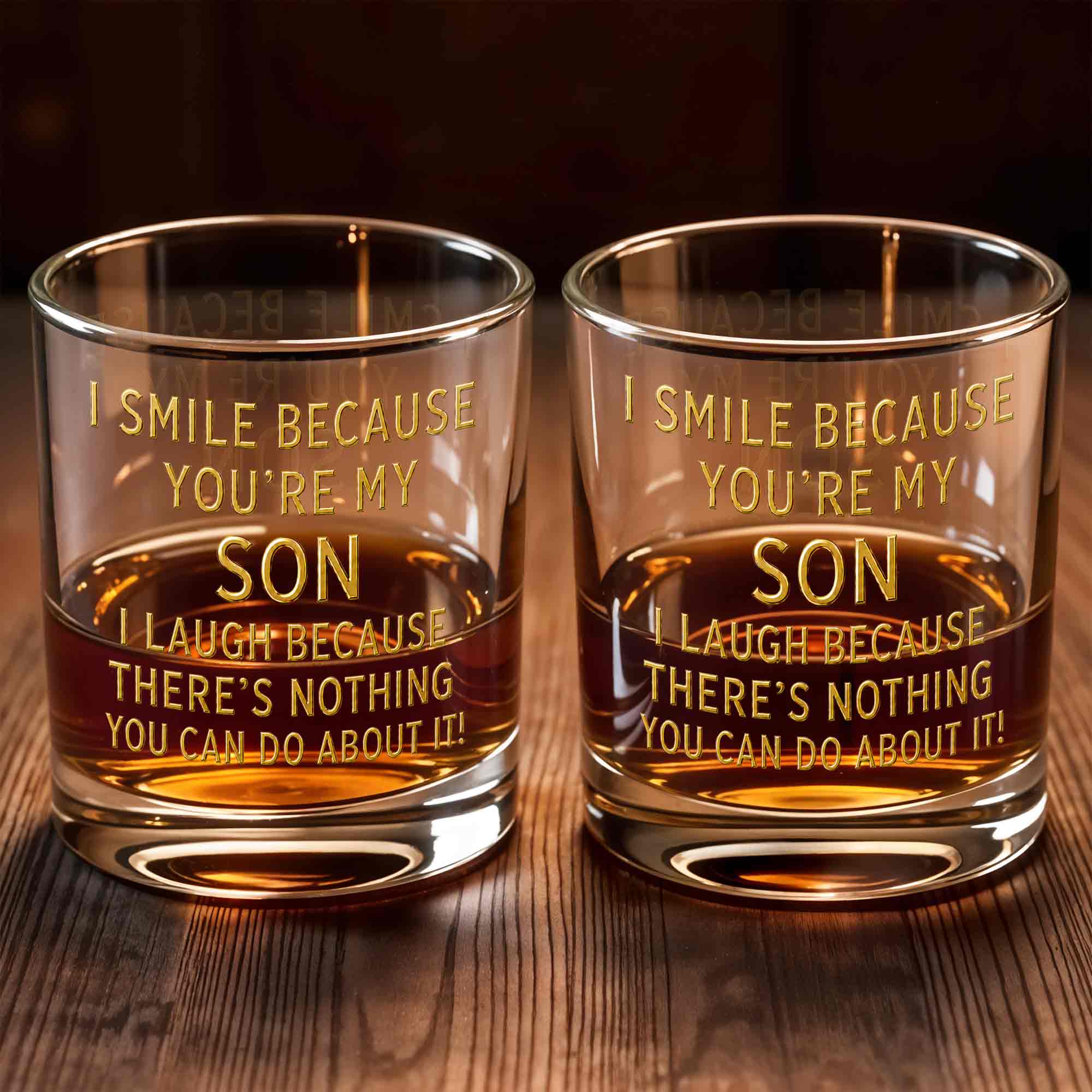 Personalized Custom Whiskey Glass Funny Gift for Son - 8oz/11oz