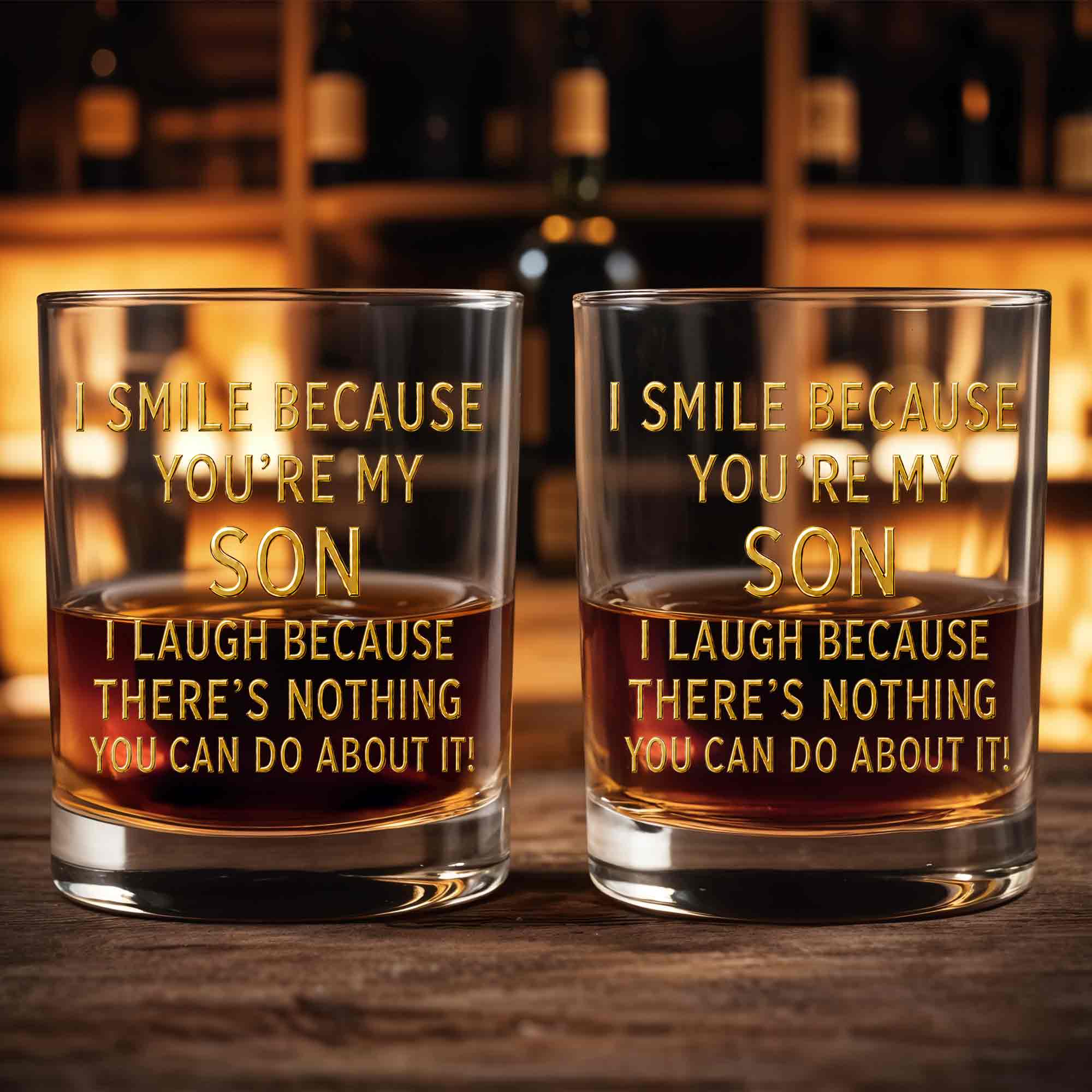 Personalized Custom Whiskey Glass Funny Gift for Son - 8oz/11oz