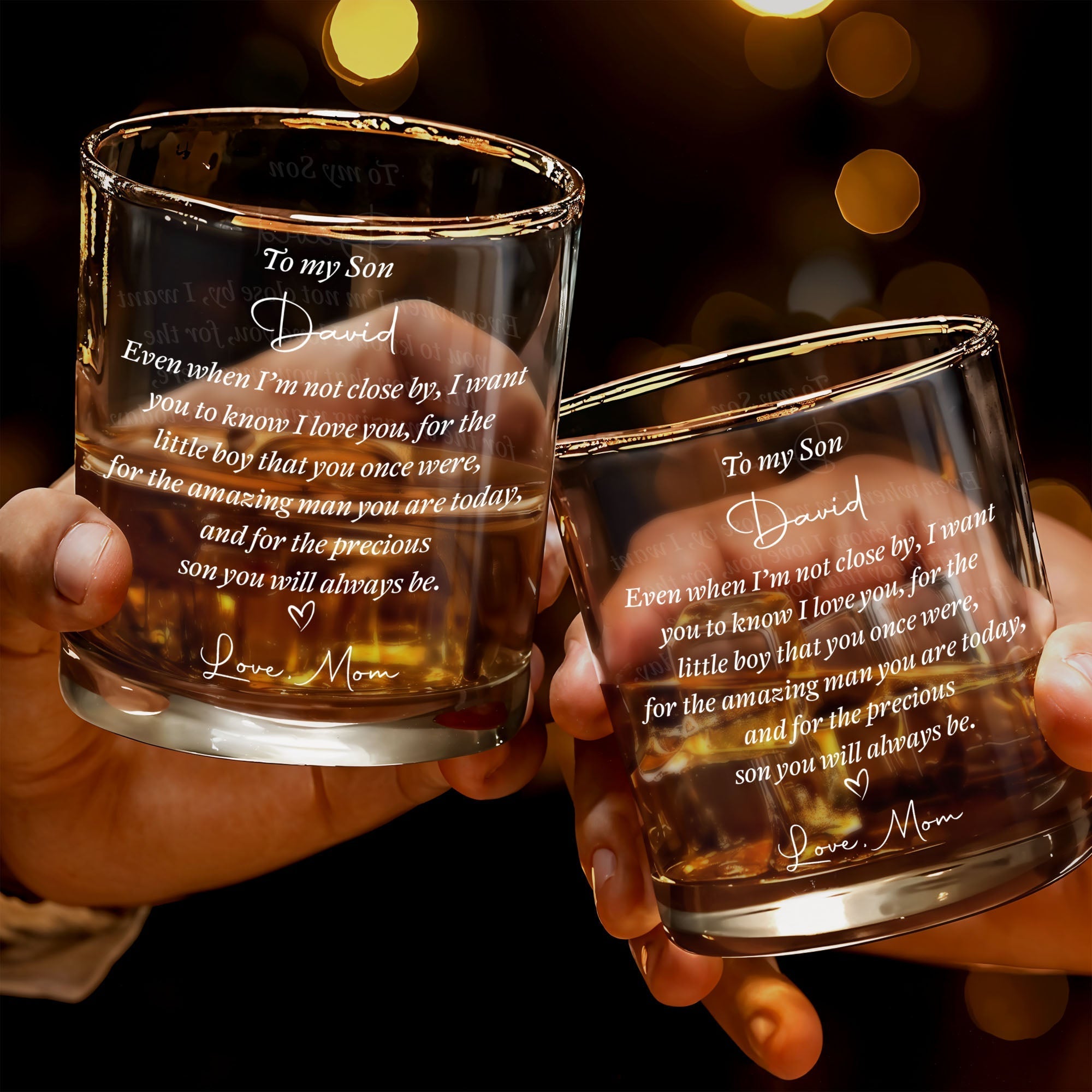 Personalized Custom Whiskey Glass for Son – Unique Gift Idea