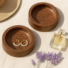 Load image into Gallery viewer, Personalized Walnut Wood Ring Dish Custom Name Gift for Son
