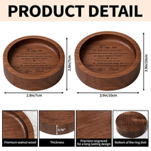 Load image into Gallery viewer, Personalized Walnut Wood Ring Dish Custom Name Gift for Son
