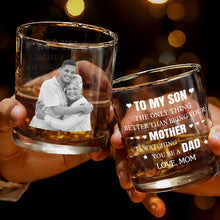 Load image into Gallery viewer, Personalized Custom Whiskey Glass Photo Gift for Son

