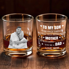 Load image into Gallery viewer, Personalized Custom Whiskey Glass Photo Gift for Son
