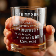 Load image into Gallery viewer, Personalized Custom Whiskey Glass for Son with Hearts Gift
