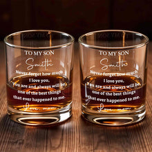 Load image into Gallery viewer, Personalized Custom Whiskey Glass Gift for Son - Heart Design
