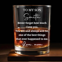 Load image into Gallery viewer, Personalized Custom Whiskey Glass Gift for Son - Heart Design
