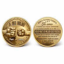 Load image into Gallery viewer, Custom Commemorative Coin for Son Fist Bump Gift Idea
